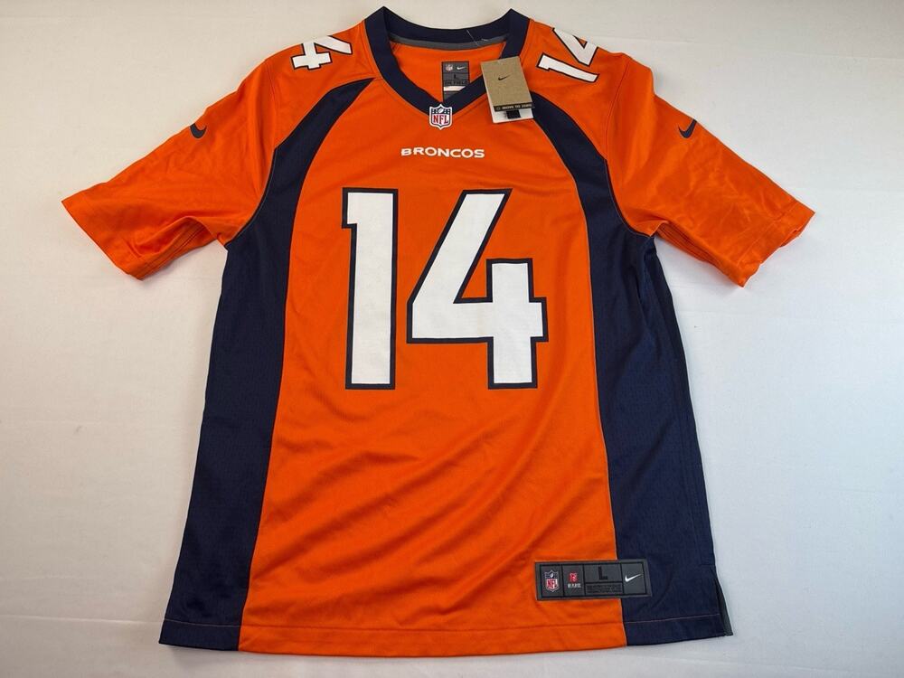 Denver Broncos Nike Sutton #14 On Field Jersey Men’s L Orange NWT